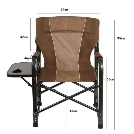 Foldable Camping Chair with Side Table