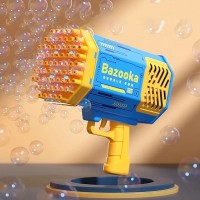 Rocket Bazooka 69 Holes Colorful Leds Bubble Gun
