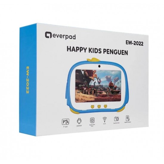 Everest HAPPY KIDS Penguin EW-2022 Wifi+BT Dual Camera 7' LCD Screen 2GB A100 Quard Core 16GB 10 OS Tablet PC