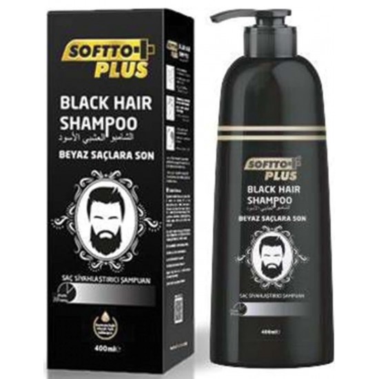 SOFTTO PLUS BLACK HAIR SHAMPOO 350ML (WITH GLOVE GİFT)