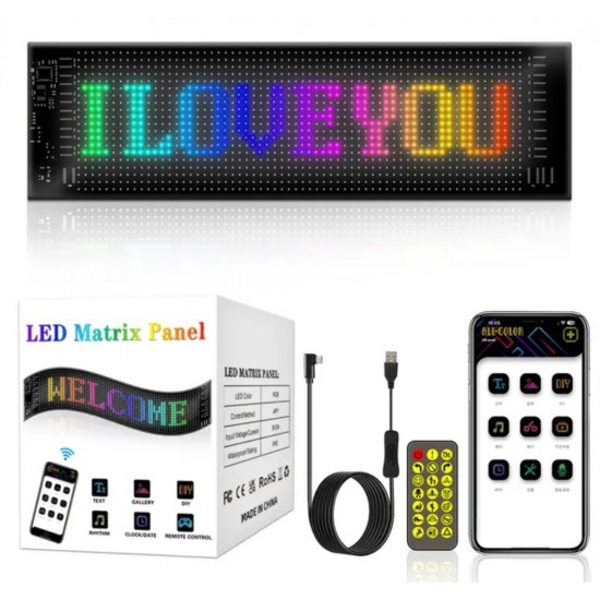 IPixel Led Matrix Car Panel 16x64cm