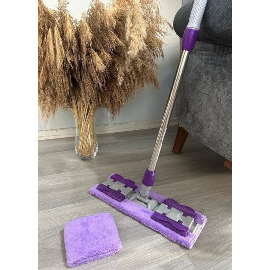 Microfiber Telescopic Peg Mop (Spare Cloth Gift)  