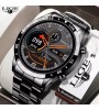 LIGE BW0189 Stainless Steel Bluetooth Call Smart Watch