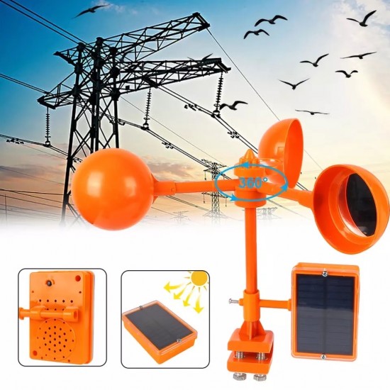 Scarer Wind&Solar Power Hawk Sound Bird Repeller