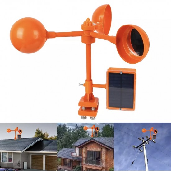 Scarer Wind&Solar Power Hawk Sound Bird Repeller