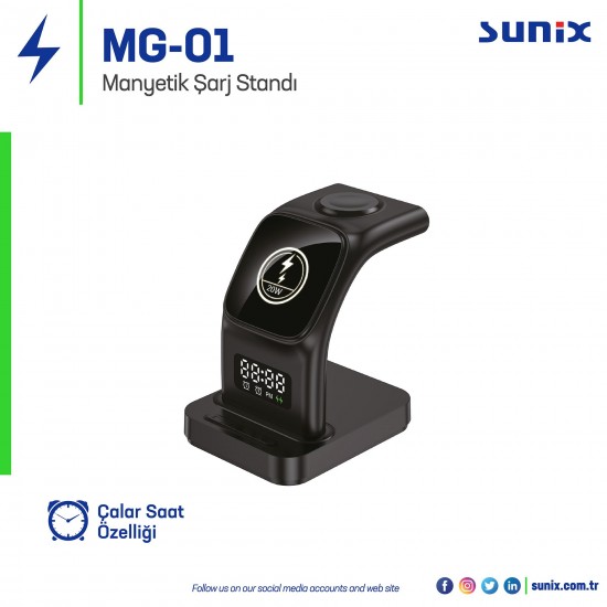 Sunix MG01 Magsafe 5in1 Wireless Charge Stand