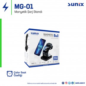 Sunix MG01 Magsafe 5in1 Wireless Charge Stand