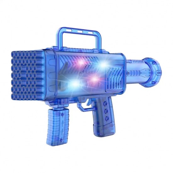 46 Holes Battery Colorful Led&Voice Bubble Gun