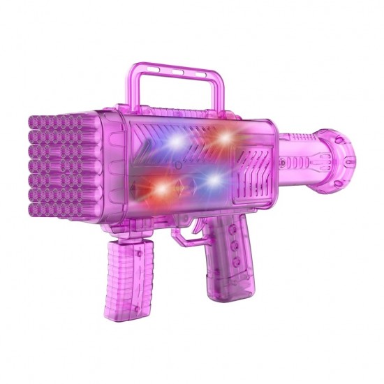 46 Holes Battery Colorful Led&Voice Bubble Gun