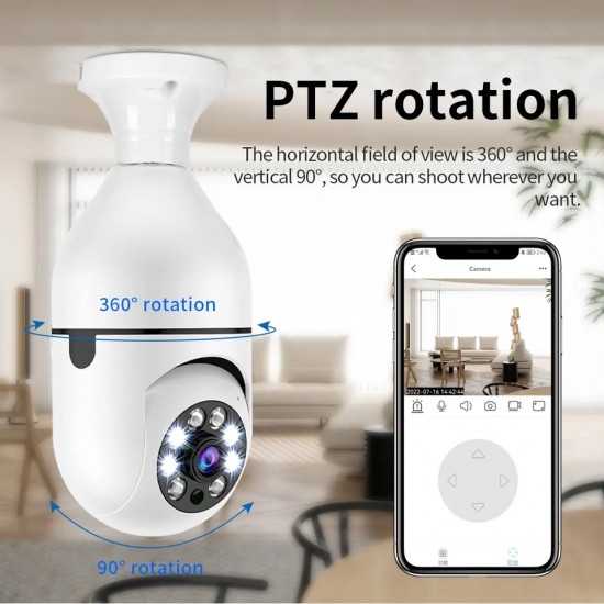 360 Degree Panoramic Wireless IP Bulb Camera