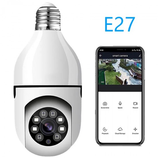 360 Degree Panoramic Wireless IP Bulb Camera