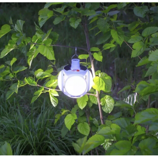 Foldable Solar and USB Rechargeable Emergency Lamp