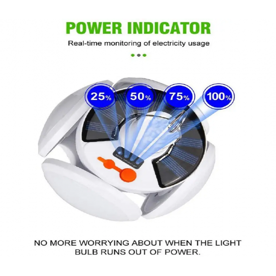 Foldable Solar and USB Rechargeable Emergency Lamp