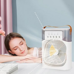 Iced Air Cooler Spray Led Light Humidifier Usb Portable Fan