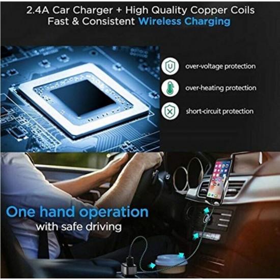 Wireless Charger S5 Automatic Clamping Fast Charging Phone Car Holder