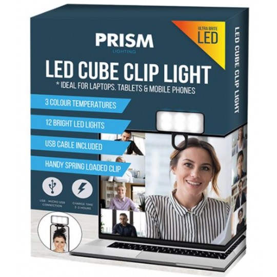 Prism LED Cube Clip Light For Videos and Selfies