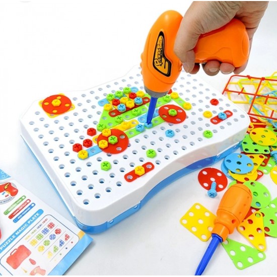 Creative Educational 3D Mosaic Puzzle Build Design Repair Kit with Drill