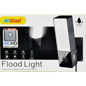 Andowl D5 LED Illuminated Wireless IP Security Camera 4K WiFi Black