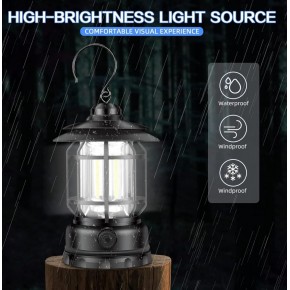 Adjustable Rechargeable Camping Lantern with Powerbank Feature