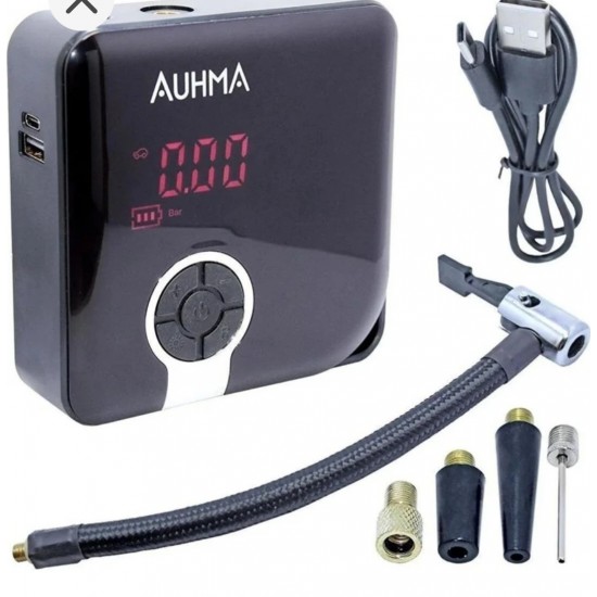 Auhma Portable Smart Air Compressor Tire Inflator Pump Wireless Car Tire Inflator Type-C Charging