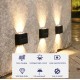 2 Pieces Solar Double Sided LED Wall Lamp