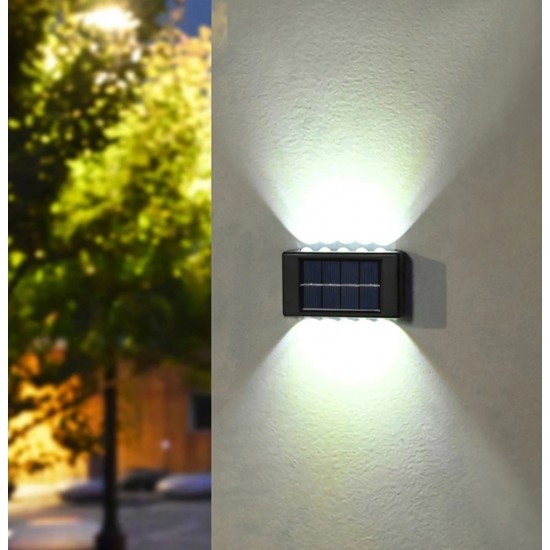 2 Pieces Solar Double Sided LED Wall Lamp