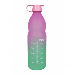 1 Liter Glass Colorful Motivational Water Bottle