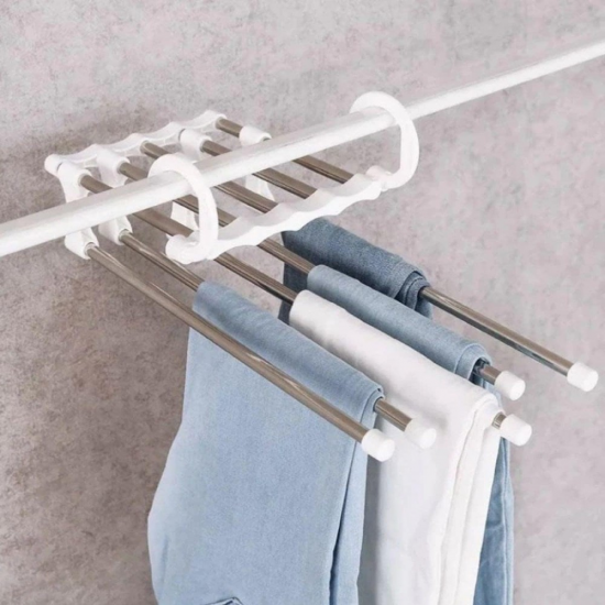 5-PIECE MOVABLE TROUSERS HANGER