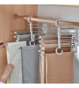 5-PIECE MOVABLE TROUSERS HANGER