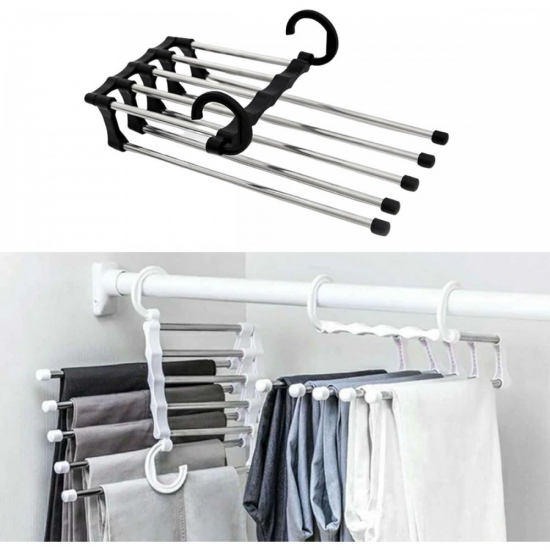 5-PIECE MOVABLE TROUSERS HANGER