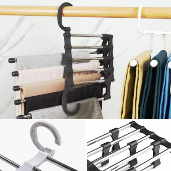 5-PIECE MOVABLE TROUSERS HANGER