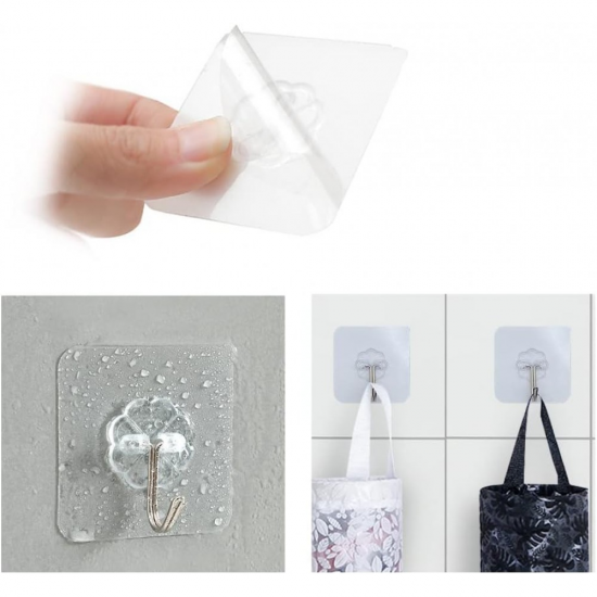 5-Piece Self-Adhesive Rosebud Hanger