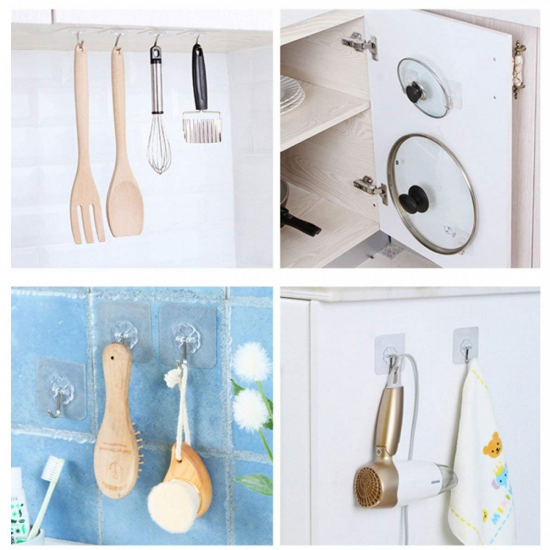 5-Piece Self-Adhesive Rosebud Hanger