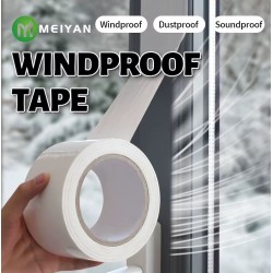 Water, Wind, Sound, Dust Proof Tape White (Pack of 2) (5cmx4.5m)