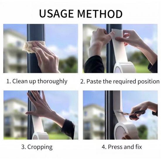 Water, Wind, Sound, Dust Proof Tape White (Pack of 2) (5cmx4.5m)