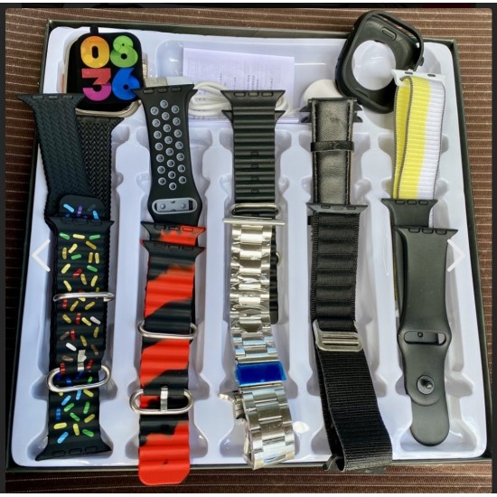 Ultra 10 49mm Smart Watch with 10 Straps and Protective Gift 