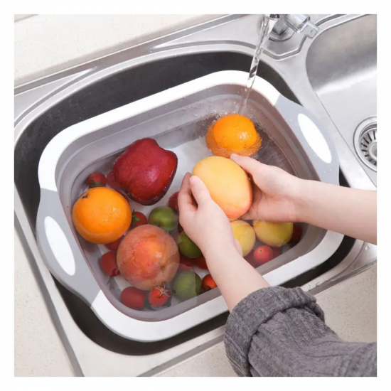 Foldable Strainer and Cutting Board