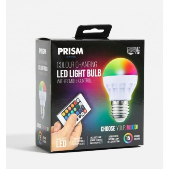 Prism 15 Color LED Lamp with Remote Control