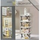 Model X 5 Tier Decorative Patterned Organizer & Shoe Rack & Shelf