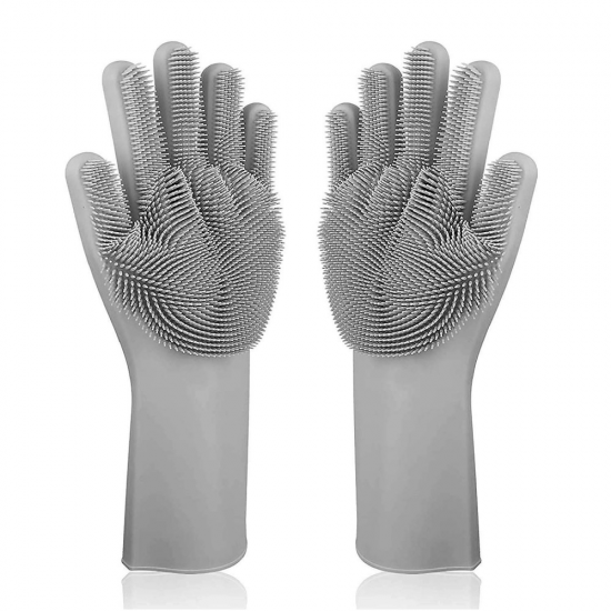 2 PIECES SILICONE DISHWASHING GLOVES