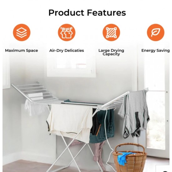 Geepas Energy-Efficient Folding Heated Clothes Airer 230W