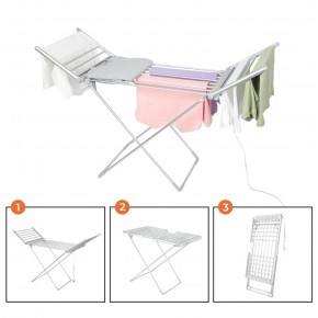 Geepas Energy-Efficient Folding Heated Clothes Airer 230W