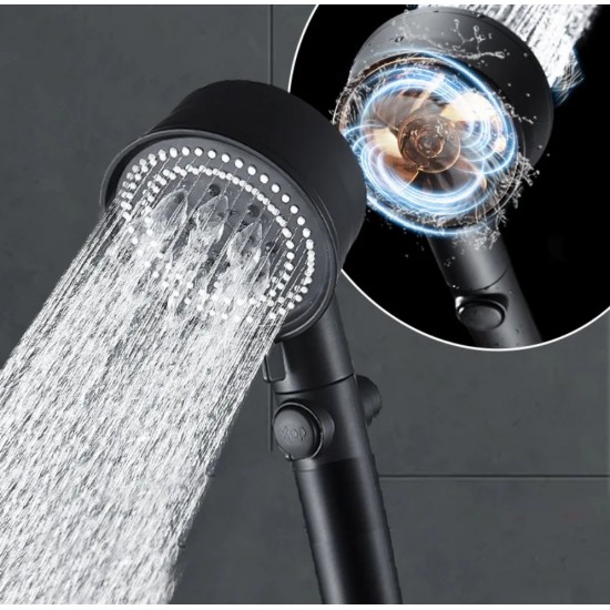 FAN SHOWER HEAD BLACK