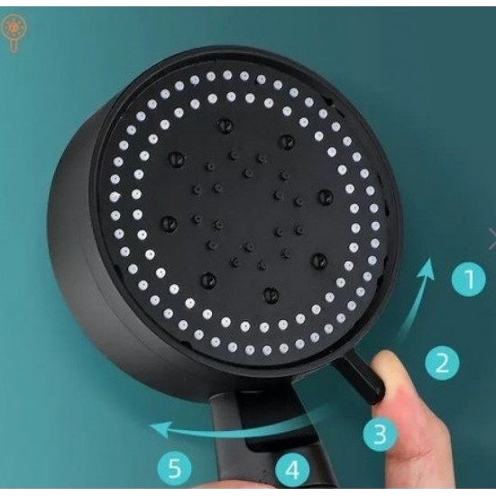 FAN SHOWER HEAD BLACK