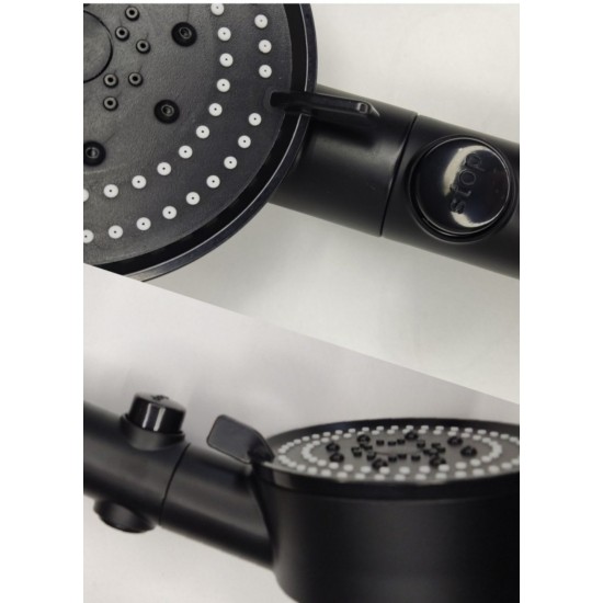 FAN SHOWER HEAD BLACK