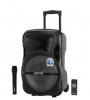 Geepas Portable & Rechargeable Speaker - Wireless Microphones, 1800mAh Battery| Karaoke DJ Speaker & LED Lights
