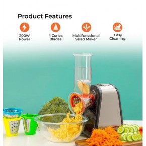 Geepas 4-In-1 Multifunctional Salad Maker & Food Processor