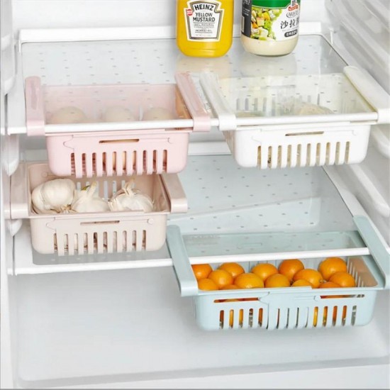 3in1 Adjustable Refrigerator Strainer Shelf and Egg Organizer