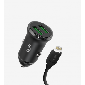 Linktech C482e 12W Lightning Wired Car Charger