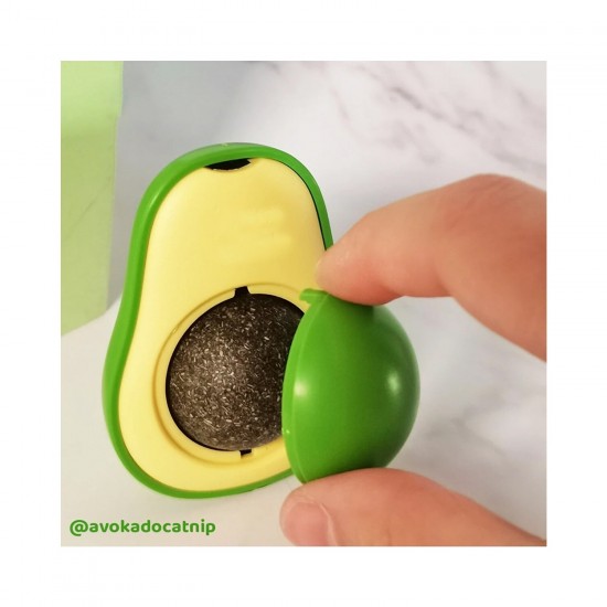 Avocado Shape Natural Cat Licking Ball